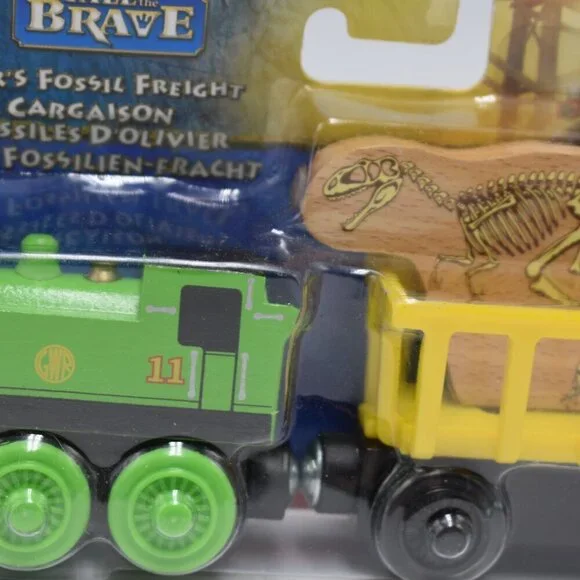 Tale of the Brave Oliver's Fossil Freight Dino Fossil Car Thomas & Friends Wood - Picture 5 of 12